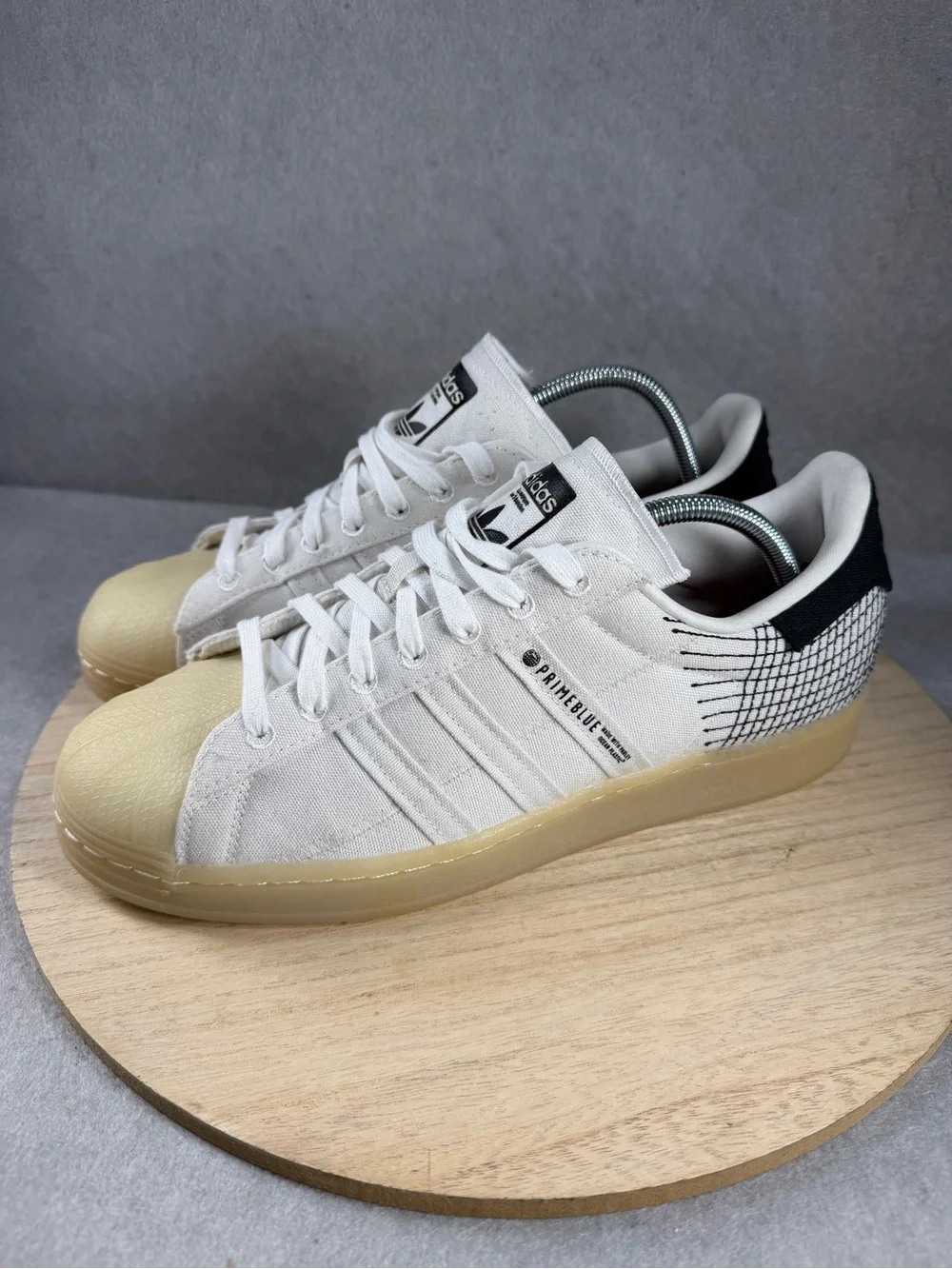 adidas Superstar Primeblue Chalk White Black Eco Sneakers Men's Size 11